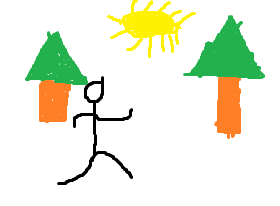 Person running through a path with trees and sunshine in the background.