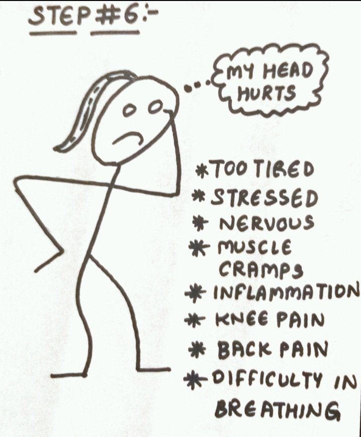 Stick figure indicates me when I was feeling so tired and stressed when I just started to do exercise in the beginning.